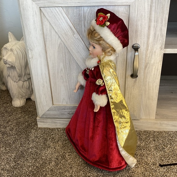 The Heritage Signature Collection Christmas Holiday Porcelain Doll - Picture 5 of 7
